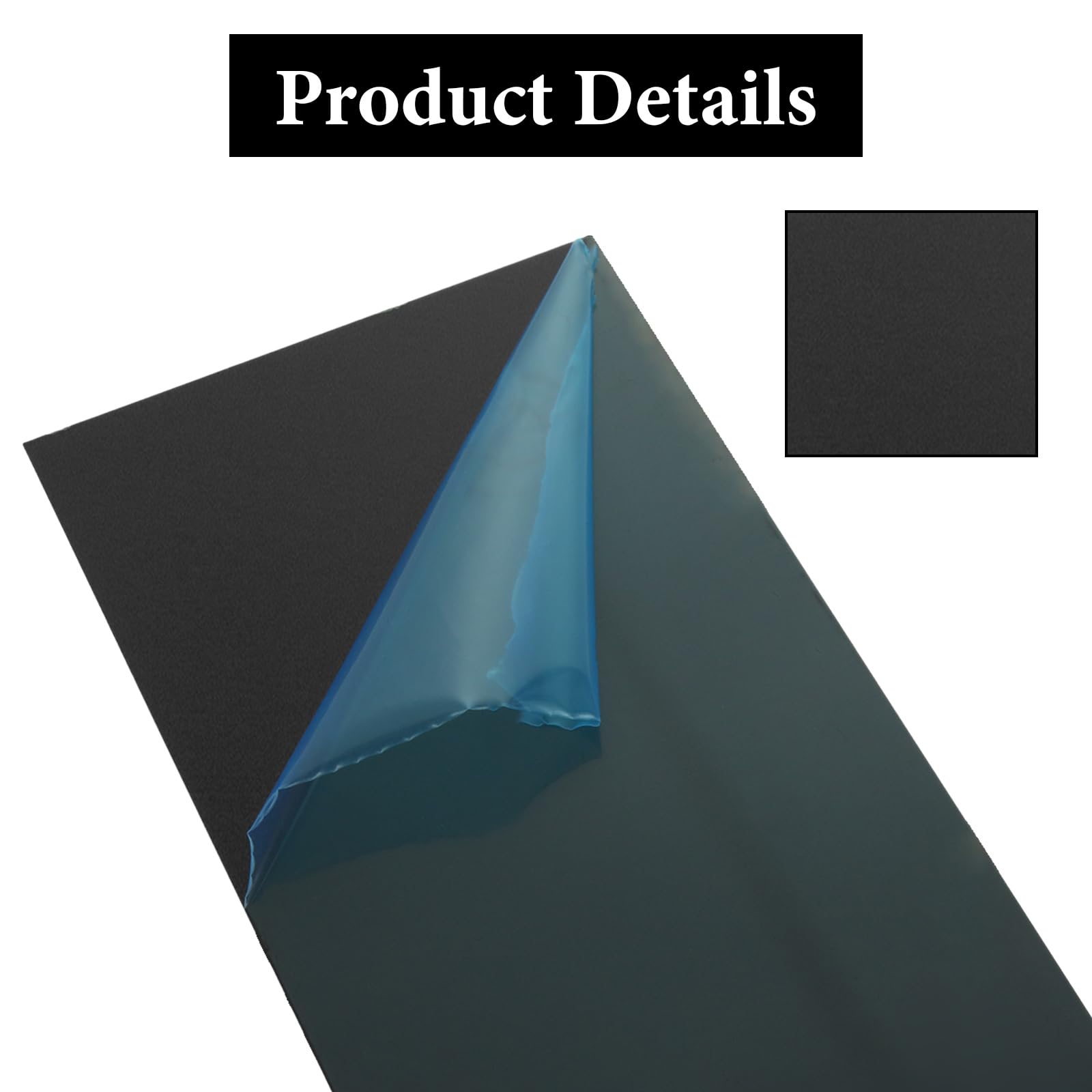 4PCS 6x12 Inch Black Anodized Aluminum Sheets (1mm/0.04