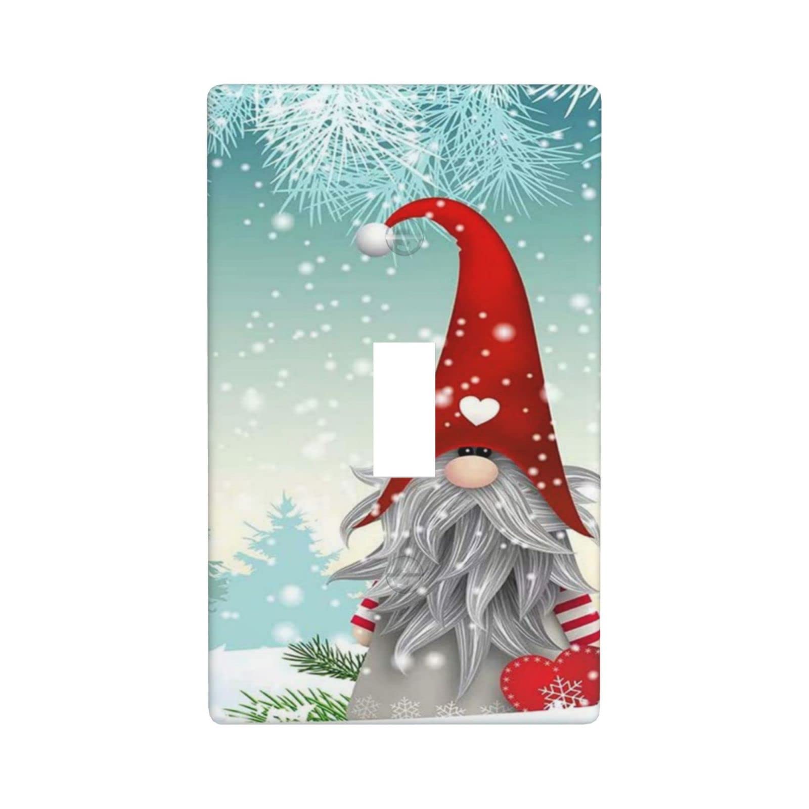 Christmas Snowflake Decor Single Gang Toggle Light Switch Plate - Standard Size 1-Gang 4.50