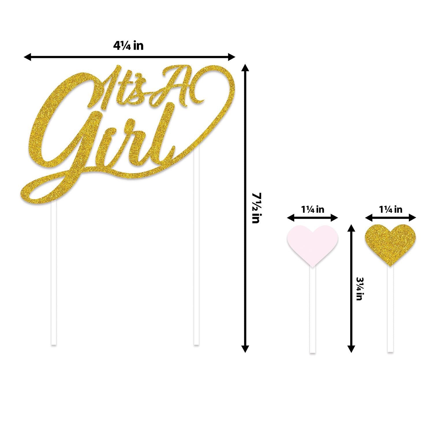 12 Pack Beistle It's A Girl Cake Toppers - Baby Shower Decorations for Gender Reveal Party, Birthday Celebration & Newborn Welcome