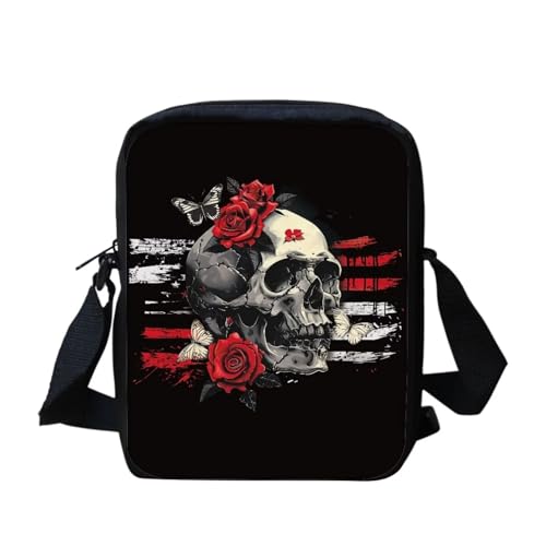 Red Rose Skull