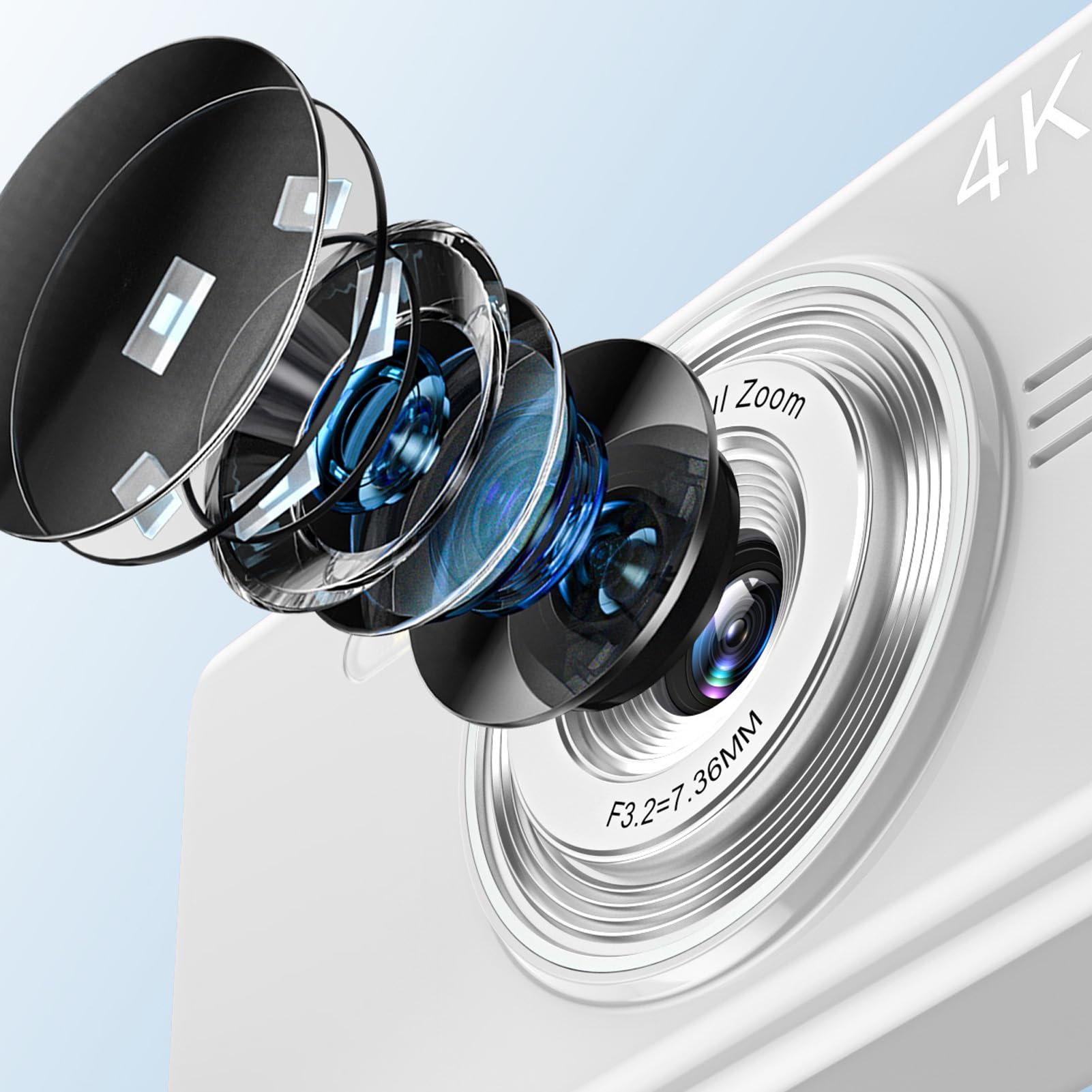 50MP Digital Camera with Anti-Shake & Multiple Zoom - 2.88in TFT Mirrorless Vlogging Camera for Teens & Beginners - Compact Travel, YouTube & Everyday Photography