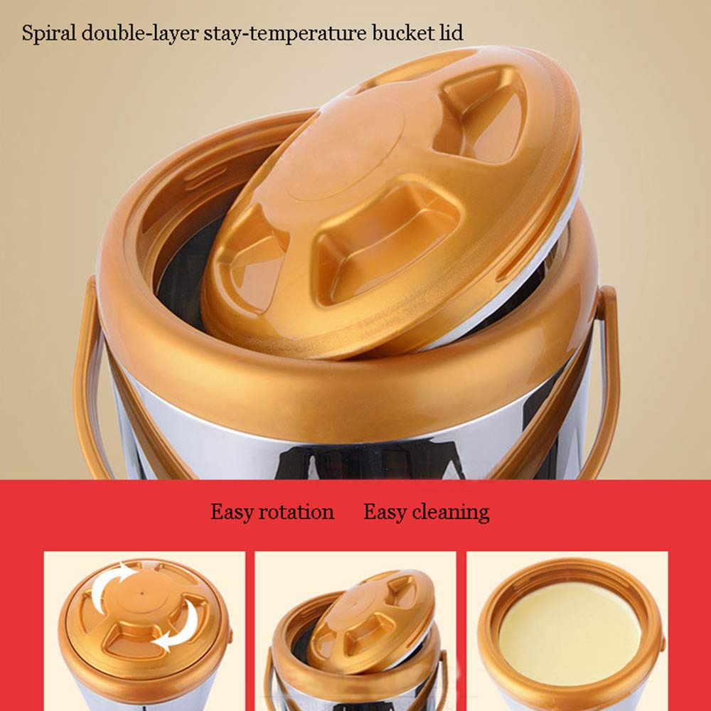 Stainless Steel Insulated Beverage Dispenser with Tap - Commercial Grade for Tea, Espresso & Milk Tea - Keep Hot or Cold - Perfect for Parties, Hotels, Coffee Shops & Restaurants