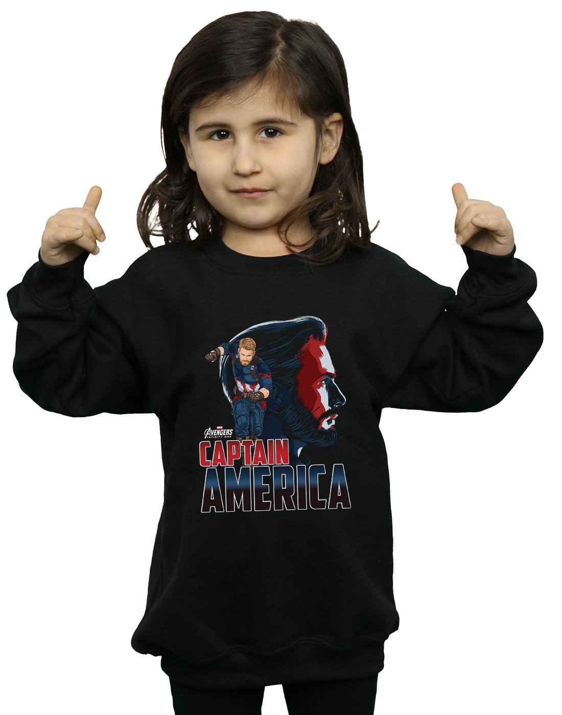 Avengers Girls Infinity War Captain America Character Sweatshirt | Marvel Superhero Hoodie for Kids | Perfect for Cosplay, Birthday Gifts & Everyday Wear