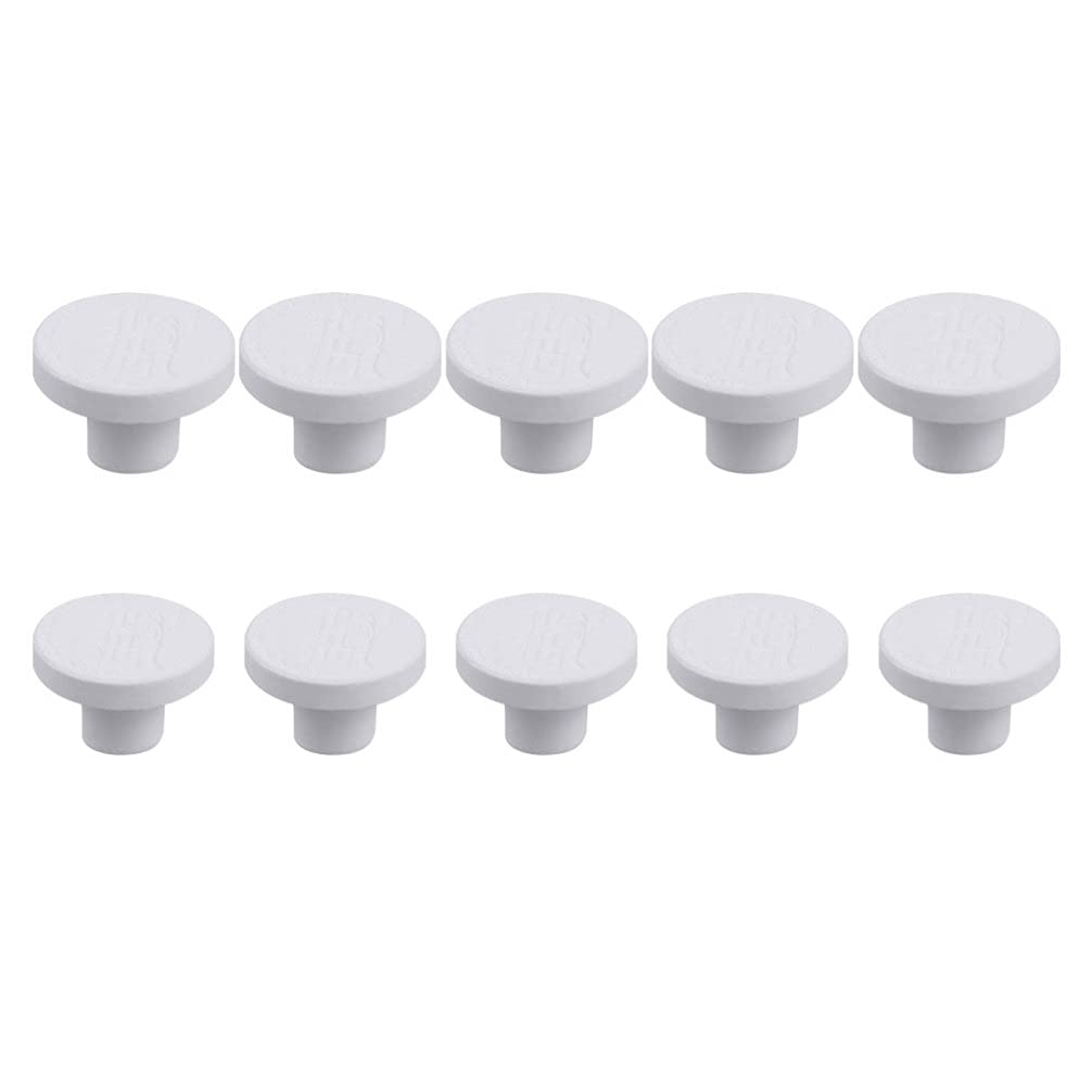 Balacoo 10Pcs White Coral Frag Plug Ceramic Base - Coral Stand Tile for Saltwater Aquarium, Reef Tank Accessories | Perfect for Coral Propagation, Frag Rack Mounting & Aquascaping