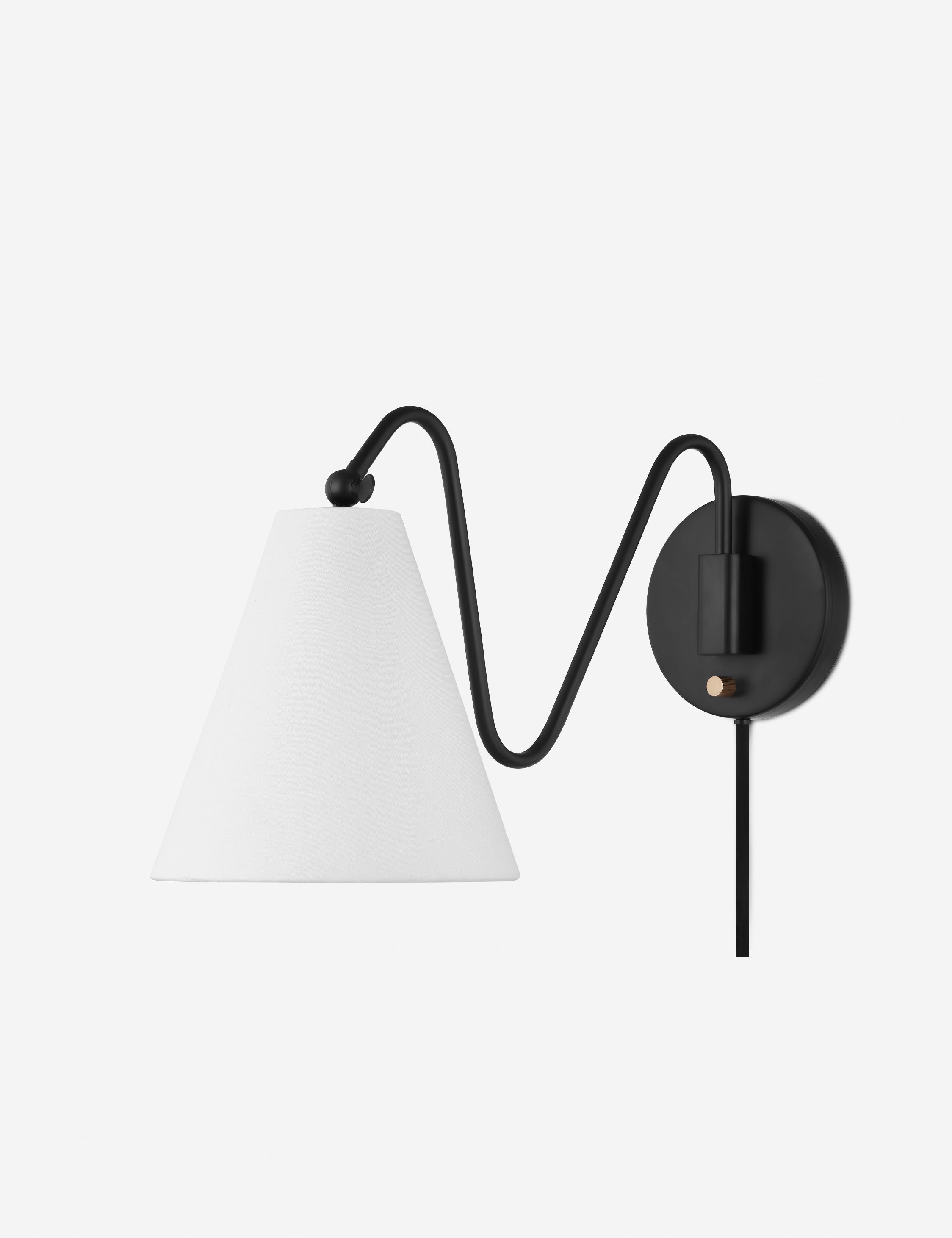 Dellon Single Plug-In Wall Sconce Light Fixture - Modern Plug-In Wall Lamp for Bedroom, Living Room, Hallway & Dorm Decor