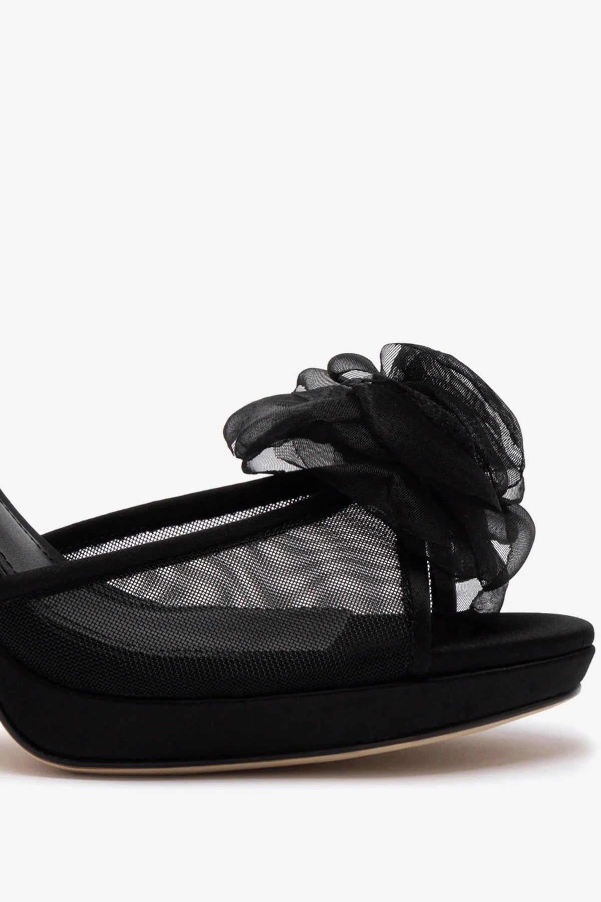 Salma Black Satin Platform Sandals for Women - Comfortable Summer Wedge Heel Shoes for Beach, Party & Casual Outfits