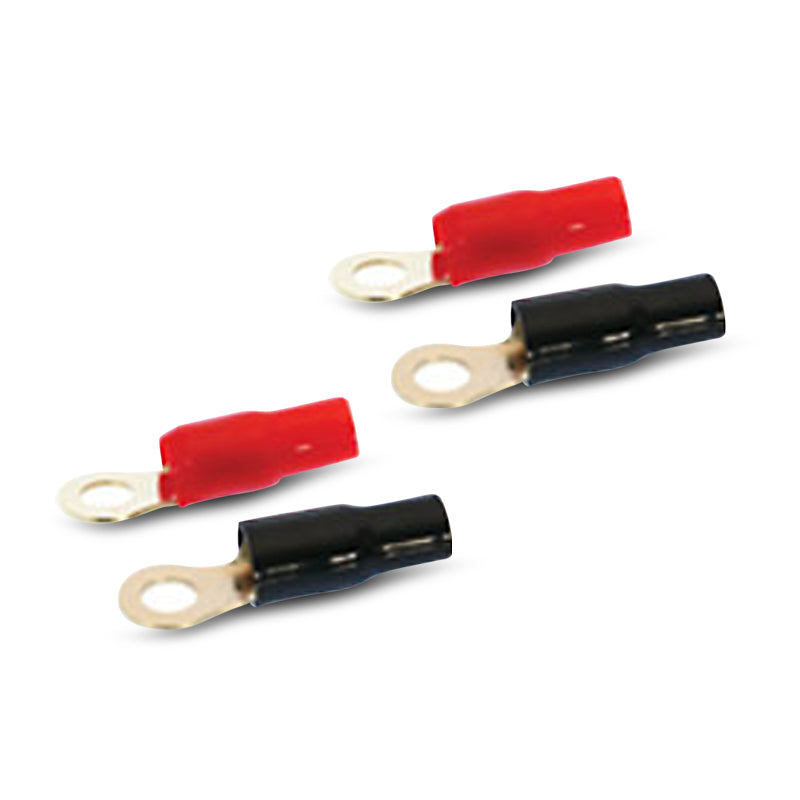 Aerpro AP4GRT 4 Gauge Ring Terminal (2 Red/2 Black) - Heavy Duty Electrical Connectors for Car Audio, Marine & Industrial Wiring - Perfect for Battery, Ground & Power Connections