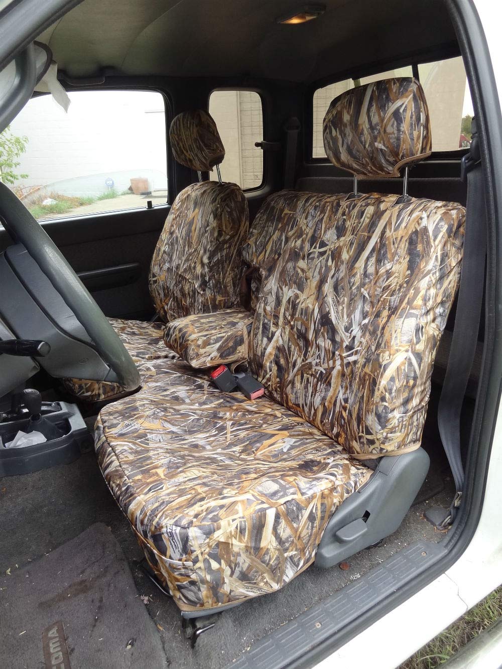 Premium Durafit Seat Covers for 1995-2000 Toyota Tacoma - Custom Fit 60/40 Split Bench Front Seat with Armrest & Shifter Cutout | Waterproof Savanna Camo Endura Fabric | Perfect for Off-Roading, Hunting & Outdoor Adventures