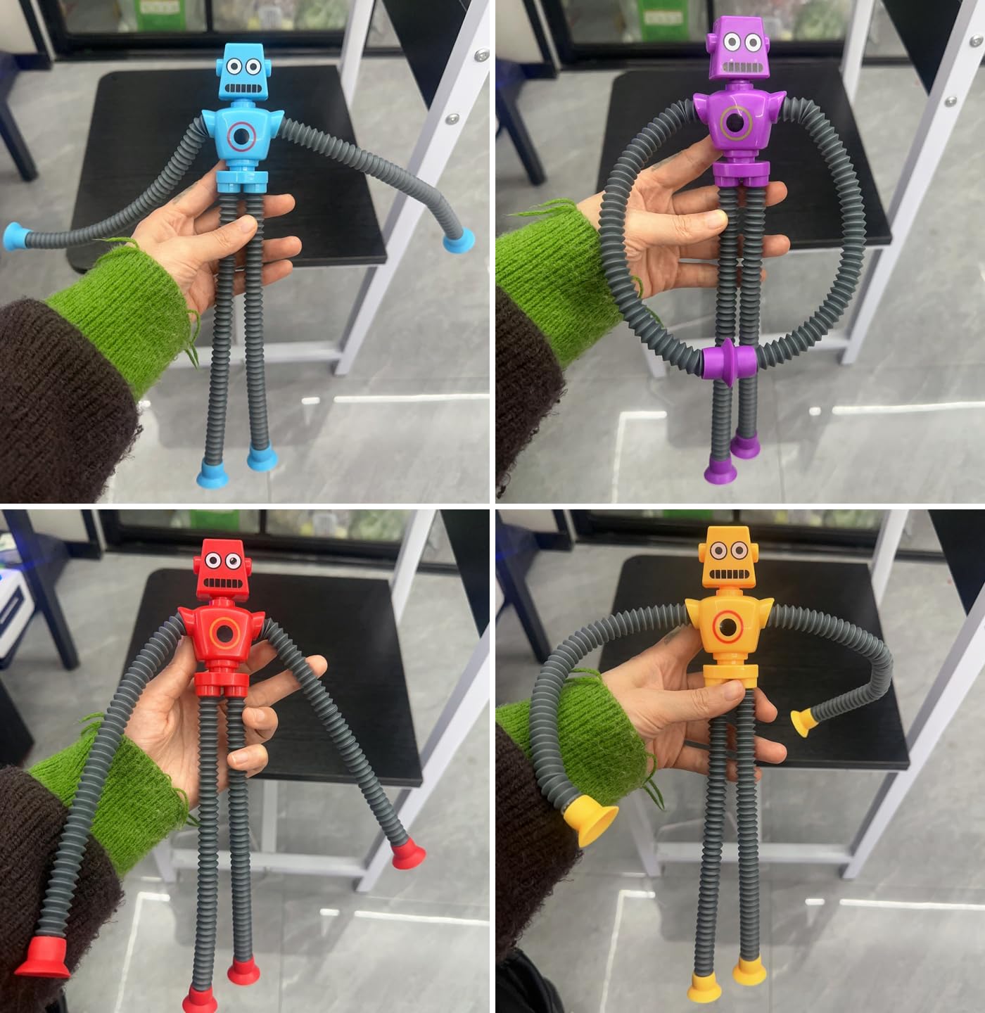 SSKHE Telescopic Suction Cup Robot Toy, Sensory Stretching Changing Shape Robot, Extendable Pulling Arm Educational STEM Toy for Kids - Perfect for Playtime, Learning & Stress Relief
