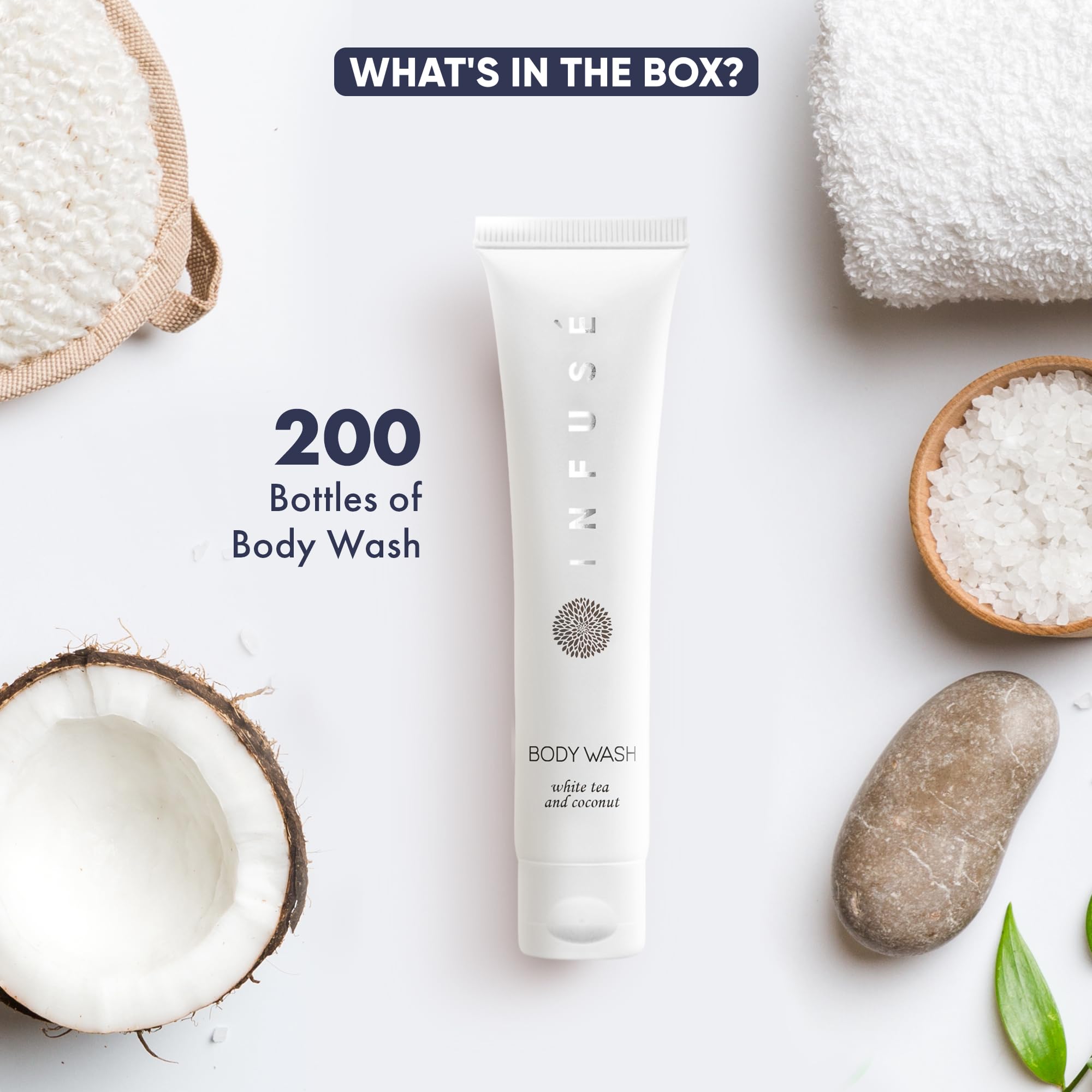 Travel-Size Hotel Body Wash Soap - 1 oz Bottles (Pack of 200) | Perfect for Hotels, Gyms, Spas & Travel Essentials | Bulk Toiletries for Hospitality Business