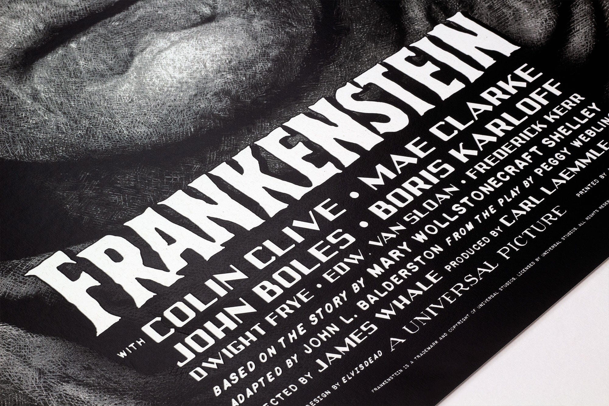 Frankenstein Movie Poster - Limited Edition Screen Printed Art - Perfect for Horror Fans & Home Theater Decor
