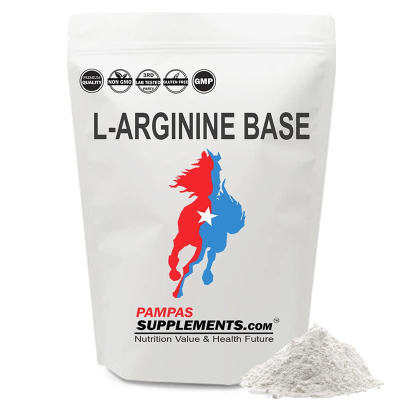 Premium L-Arginine Base Powder 1000g (2.2 lbs) - Nitric Oxide Booster Supplement for Heart Health, Workout Performance & Blood Circulation - Pure Arginine Powder for Athletes, Bodybuilders & Fitness Enthusiasts - Use Pre-Workout or Daily Wellness Support
