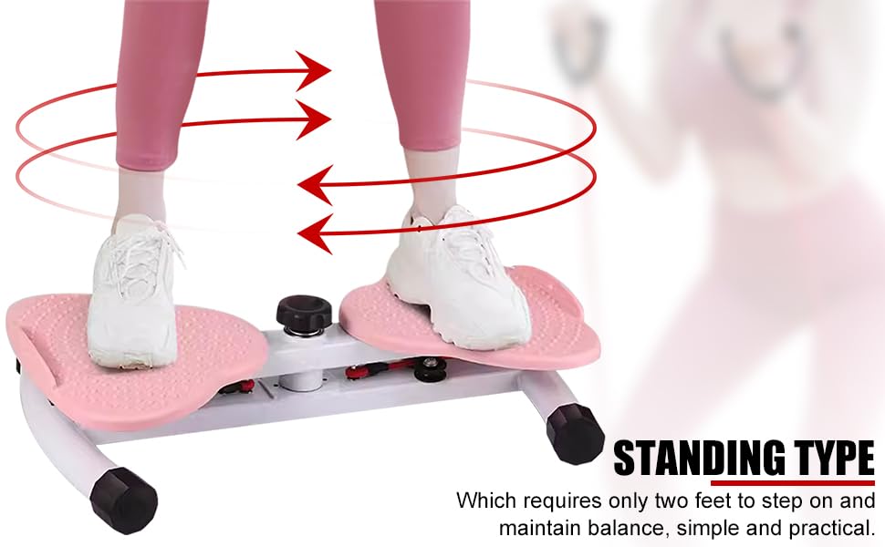 Waist Twisting Fitness Board - Adjustable Waist Trainer for Core Workout & Weight Loss - Standing Abdominal Exercise Equipment with Foot Massage - Perfect for Home Gym & Office Workout