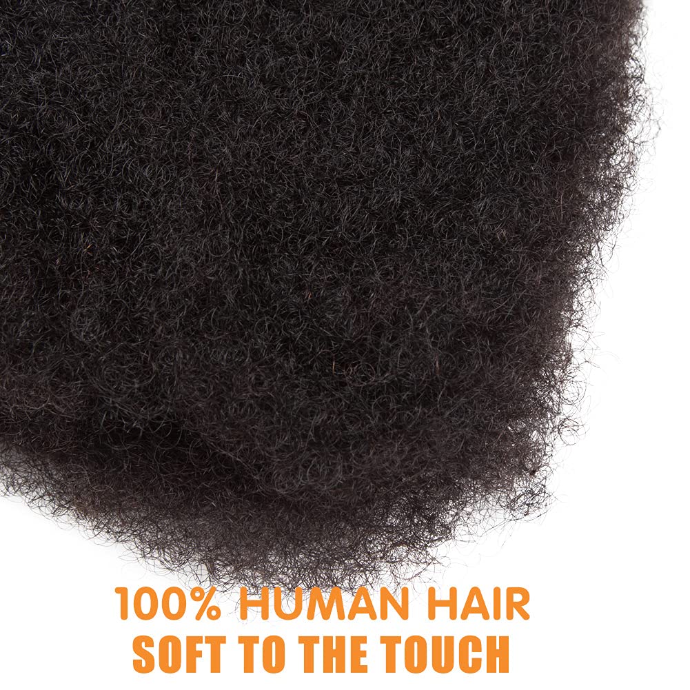 100% Human Afro Kinky Bulk Hair - 3 Packs (150g) Tight Curly Bundle for Locs, Twists & Dreadlocks | 14 Inch Natural Black | Perfect for Braiding Extensions & Protective Styles