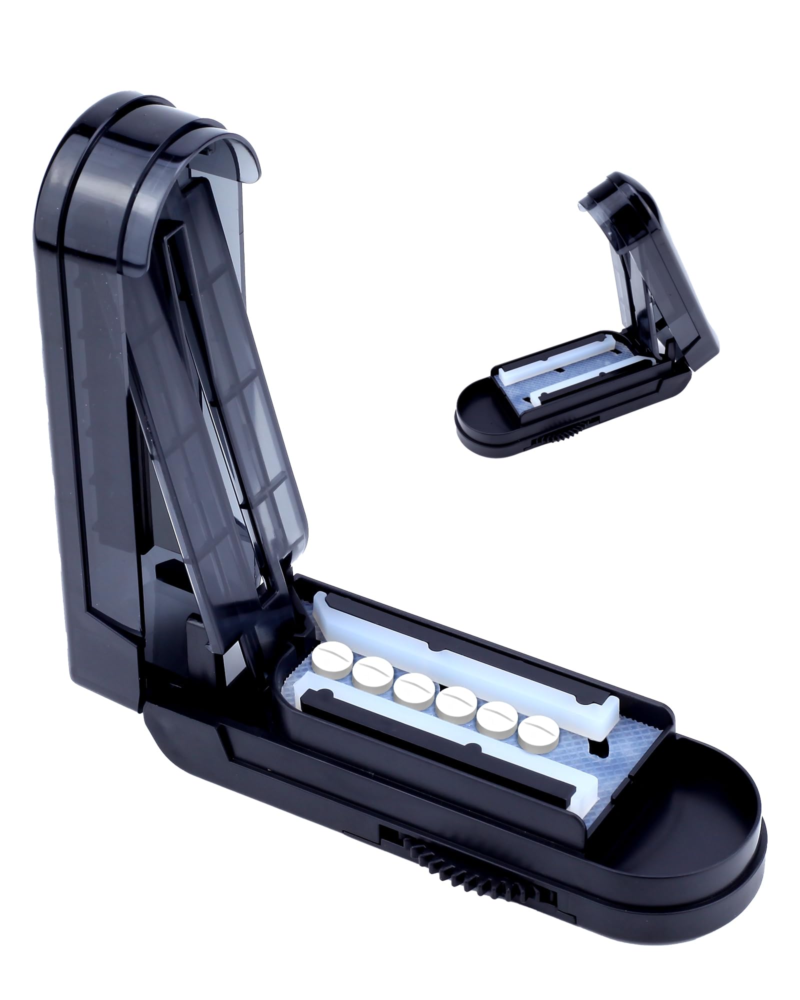 Premium Adjustable Pill Cutter Splitter for Small & Large Pills - Accurate Multi-Pill Cutting with Safety Guard & Sharp Blade | Perfect for Daily Medication, Travel & Elderly Care