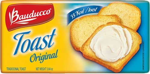 Bauducco Original Toast - 5.64 oz (160g) Pack of 3 | Lightly Salted Sliced Bread for Breakfast, Snacks & Sandwiches