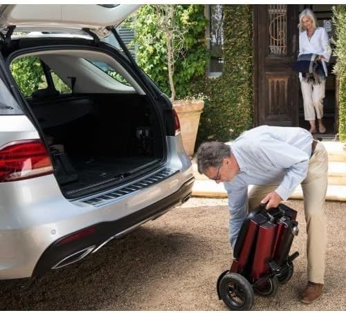 Amebee Foldable Mobility Scooter - Lightweight & Compact Travel Aid for Adults & Seniors - Portable Handicap Scooter with Strong Frame - Perfect for Shopping, Travel & Outdoor Activities