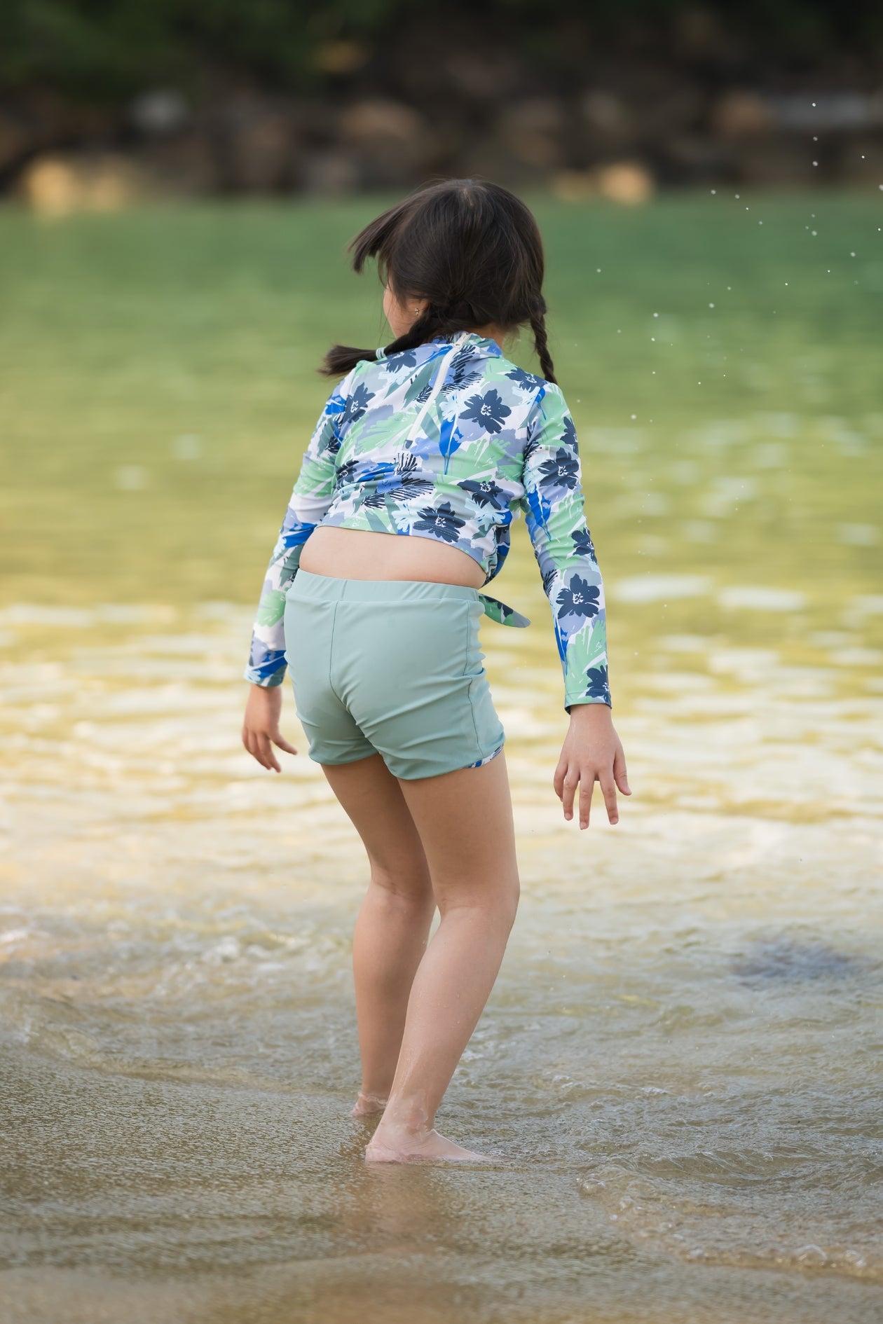 Sunset Girls Reversible Swim Shorts - Quick-Dry Comfort for Beach & Pool Fun | Trendy Swimwear for Summer Vacations