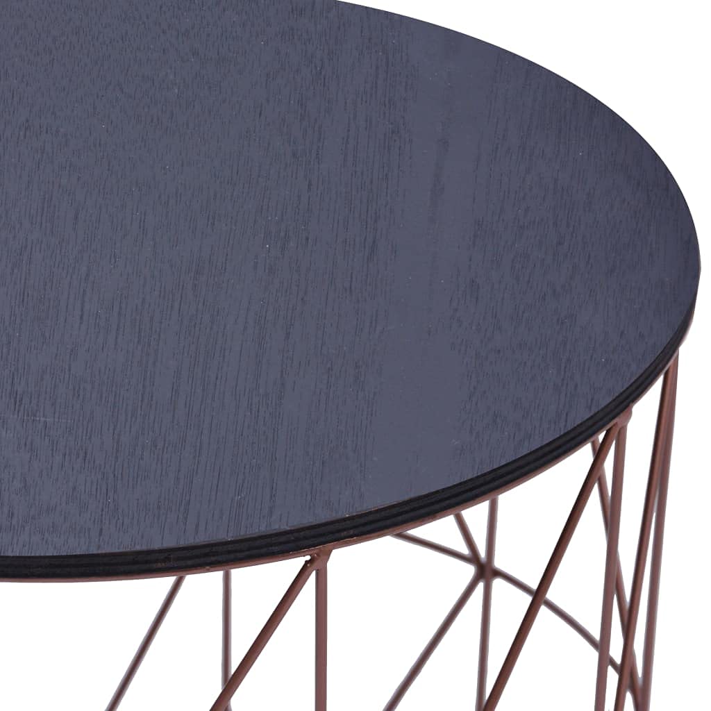 Modern Coffee Table Set of 3 - Round Copper Accent Tables for Living Room, Bedroom & Office - Center Table or Side Table for Sofa - Fast Shipping - Perfect for Small Spaces, Home Decor & Coffee Table Books Display