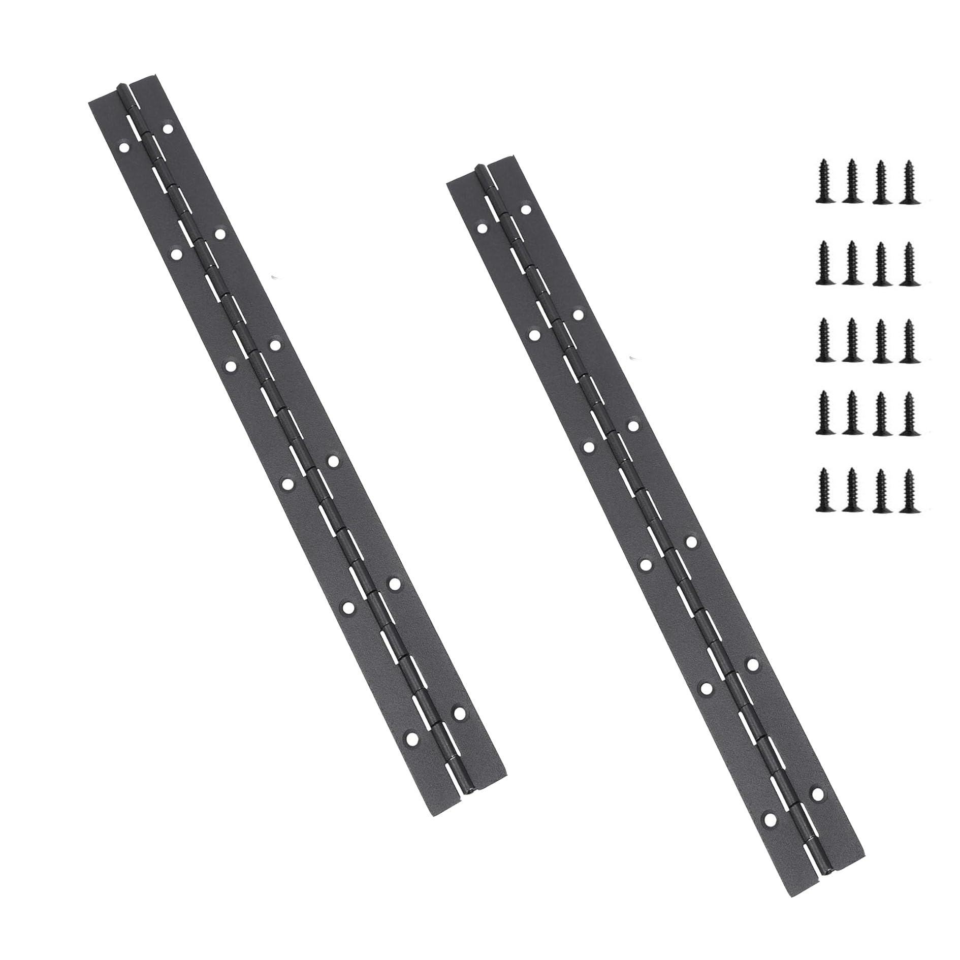 2 Pack Heavy Duty Piano Hinge - 12 Inch Black Continuous Hinge, 0.05