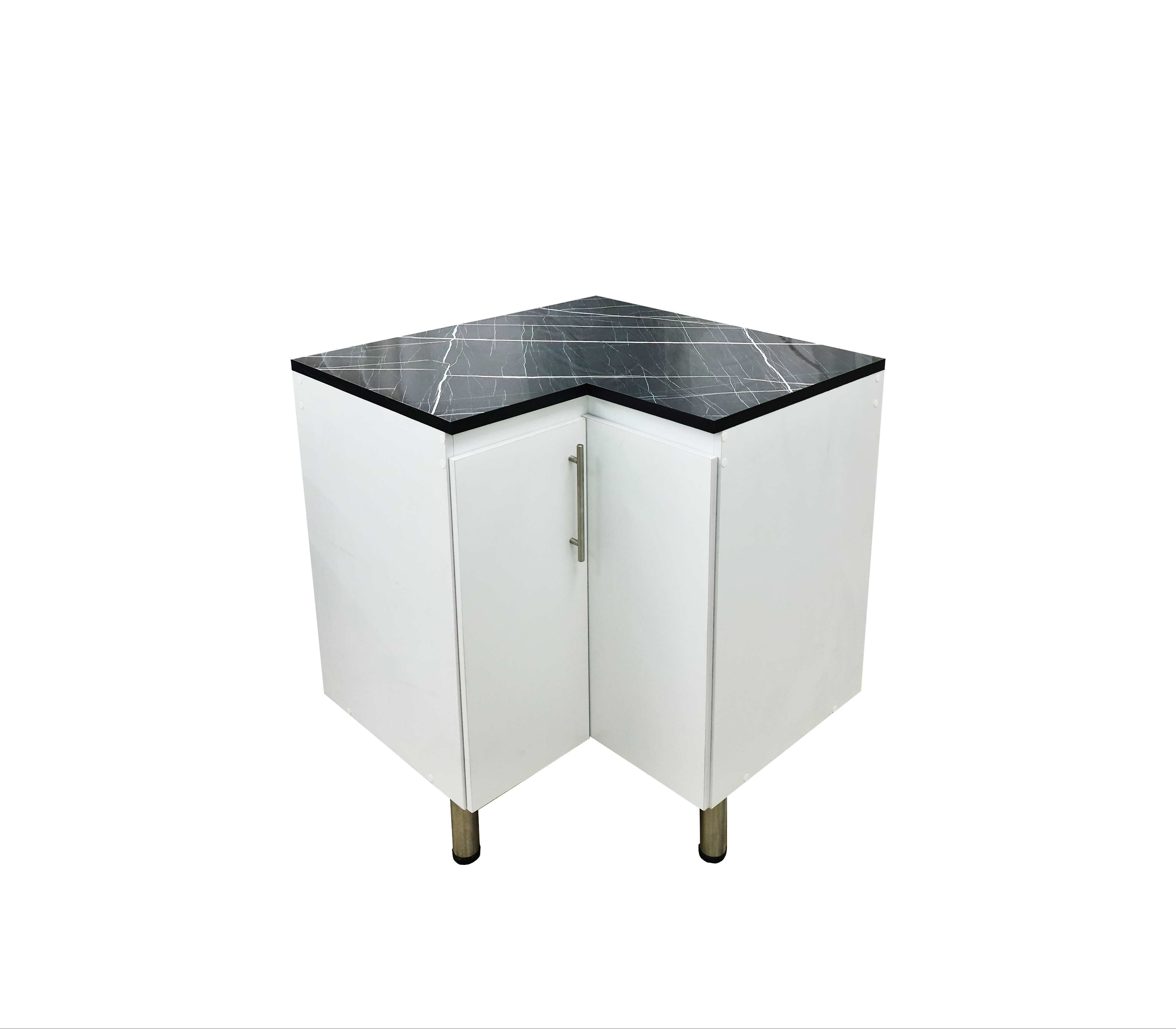 Blanco/Negro/PVC Marmolizado Oscuro