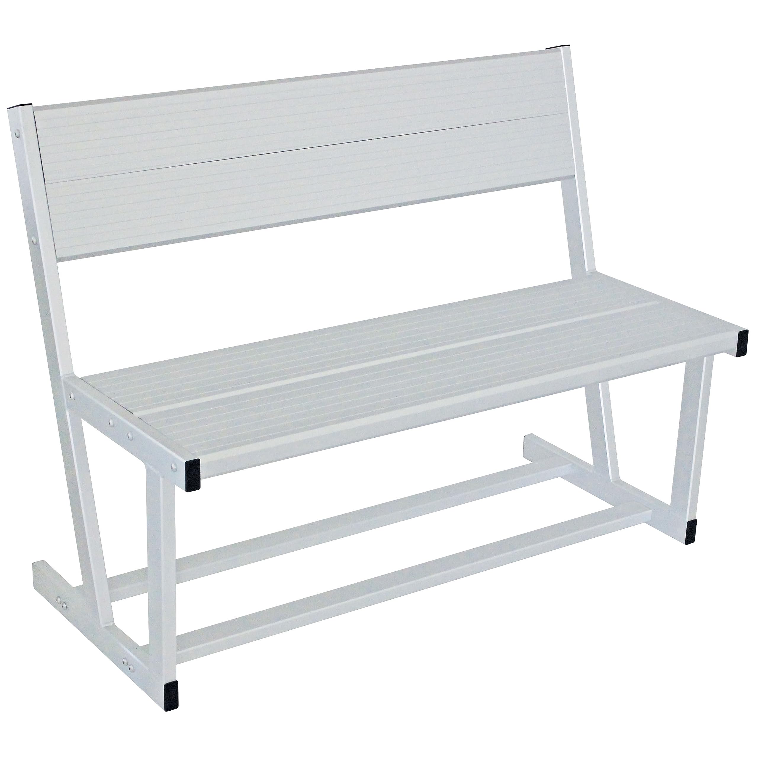 Extreme Max 3006.6641 Universal Aluminum Dock & Patio Bench - Heavy Duty Outdoor Seating for Lakeside, Deck, Garden & Backyard Relaxation