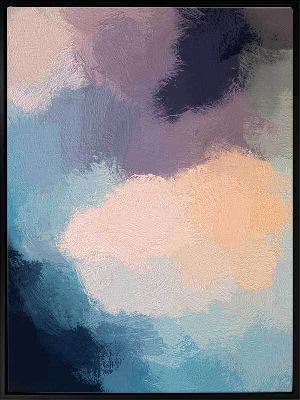 Dark Heather Canvas Art Print - Modern Wall Decor for Living Room, Bedroom & Office - High-Quality Framed Artwork for Home & Office Decor