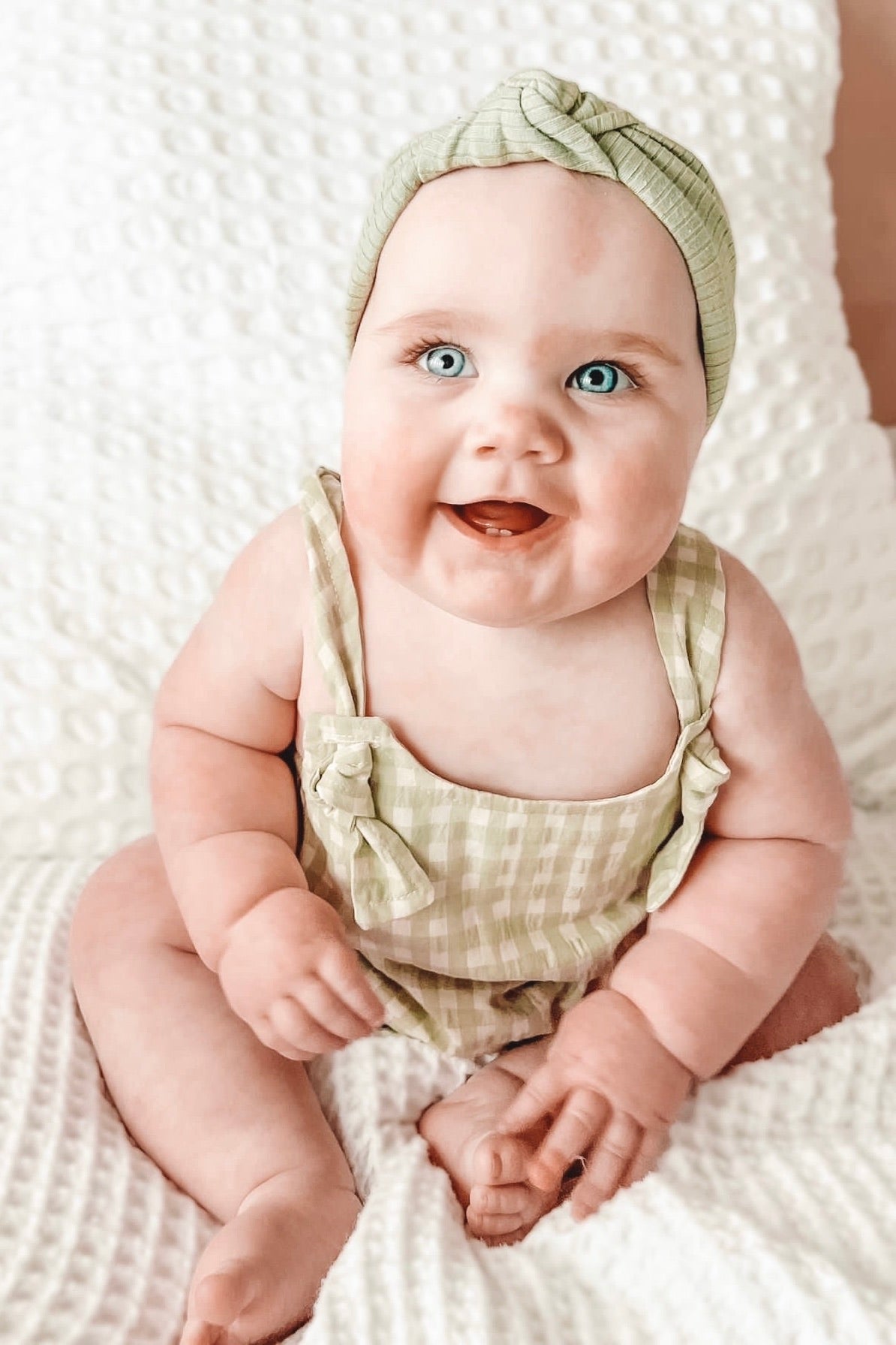 Percival Sage Green Gingham Romper - Stylish Summer Jumpsuit for Women, Casual Outfit for Beach, Picnic & Outdoor Activities