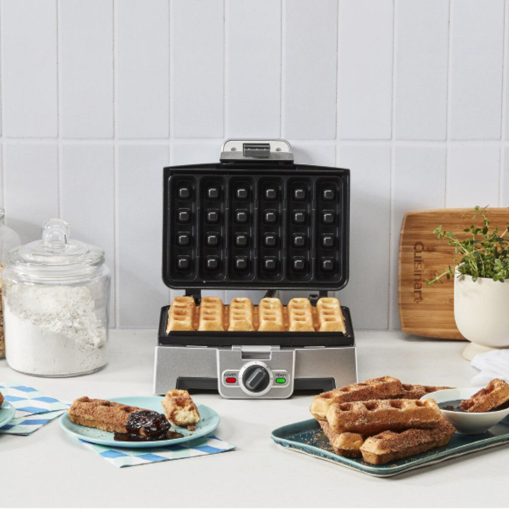 Cuisinart WAF ST6C 6-Slot Waffle Stick Maker - Perfect for Breakfast, Snacks & Parties - Non-Stick Electric Waffle Iron for Homemade Belgian Waffles