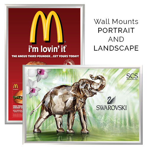 20x30 Euro Style Security Snap Frame Poster Sign Holder - Silver Metal Frame with Lever Tool | Ideal for Retail Displays, Restaurants, Offices & Events