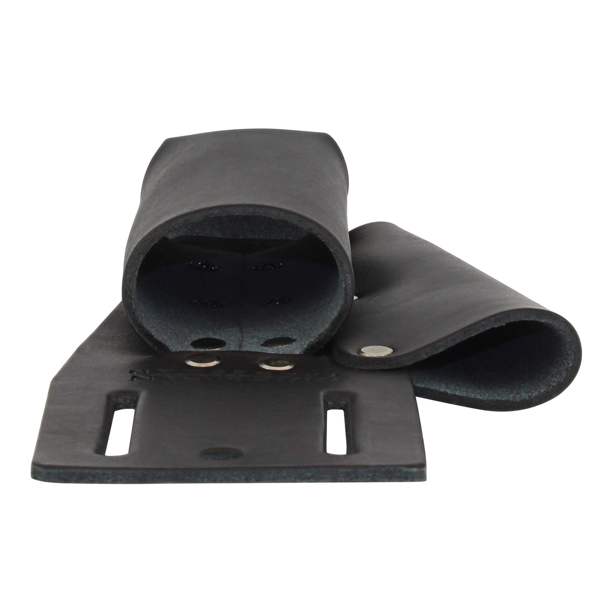 714BK - Heavy Duty Black Leather Lineman's Pliers & Screwdriver Holder with Slotted Belt Loop - Perfect for Electricians, Construction Workers & DIY Enthusiasts