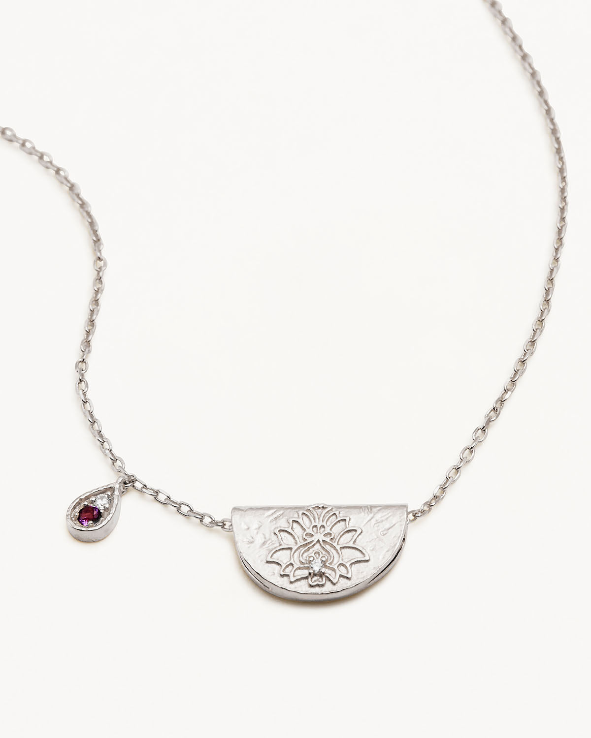 February Birthstone Necklace - Sterling Silver Amethyst Lotus Pendant for Women | Perfect Gift for Valentine's Day, Anniversary & Special Occasions