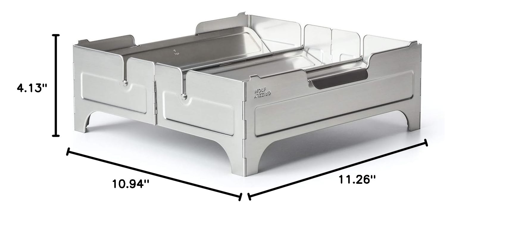 Wolf and Grizzly Fire Safe - Portable & Foldable Camping Fire Pit for Outdoor Cooking, Campfires & Backyard Use | Compact Folding Firepit | Works with Portable Camping Grill | Perfect for RV Trips, Beach Bonfires & Backyard Gatherings