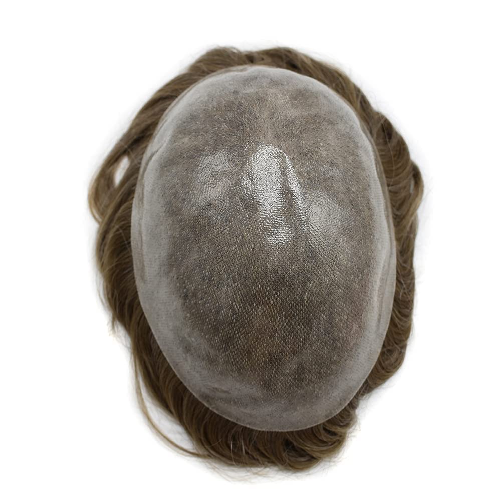 Men's Full Clear PU European Human Hair Replacement System - Natural Looking Toupee for Men with Easy Attachment | Perfect for Daily Wear, Special Occasions & Hair Loss Solutions