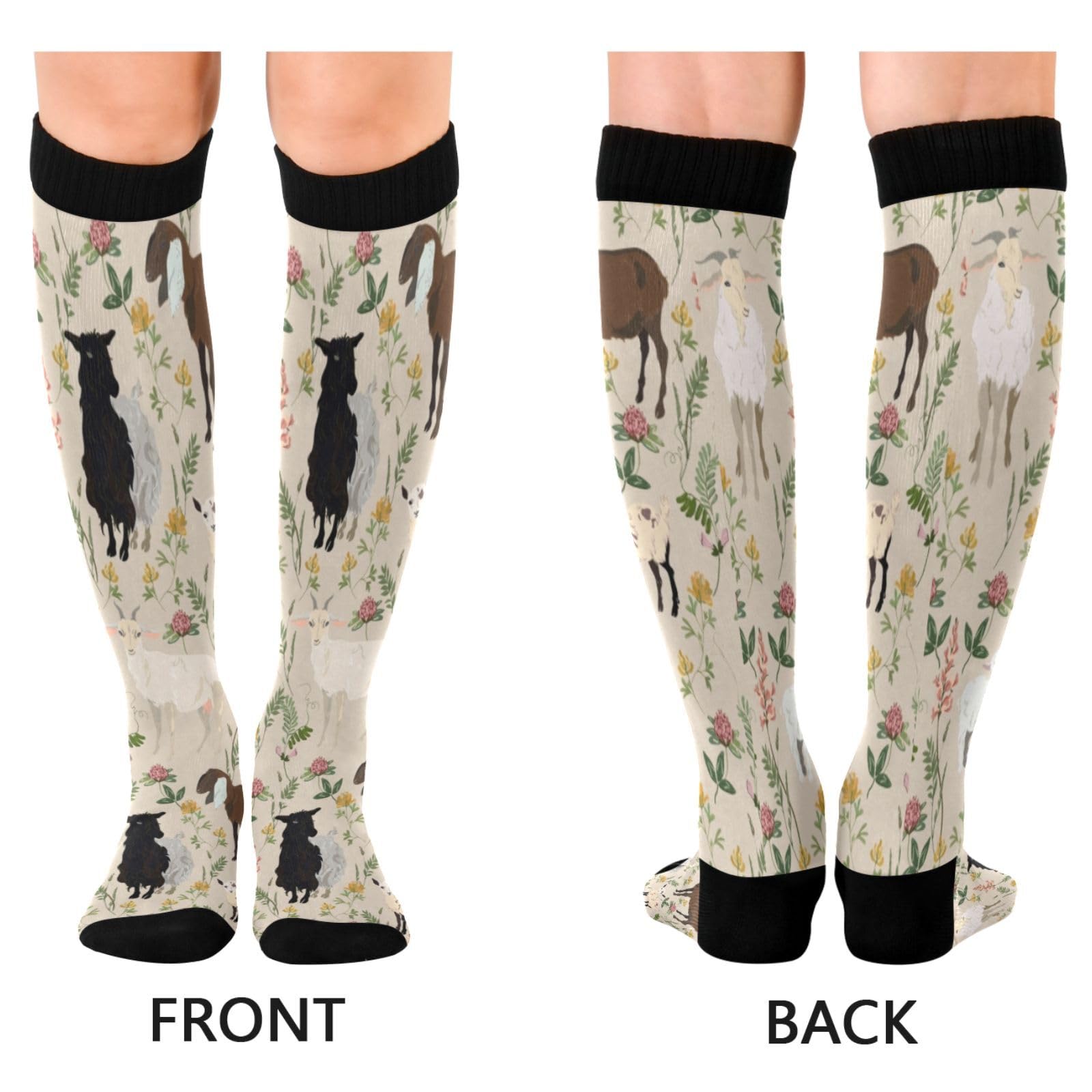 Pigsaly Halloween Ghost Boo Women's Compression Socks - Knee High Athletic Tube Socks for Running, Sports & Workout - Perfect for Halloween Costumes & Gym Activities