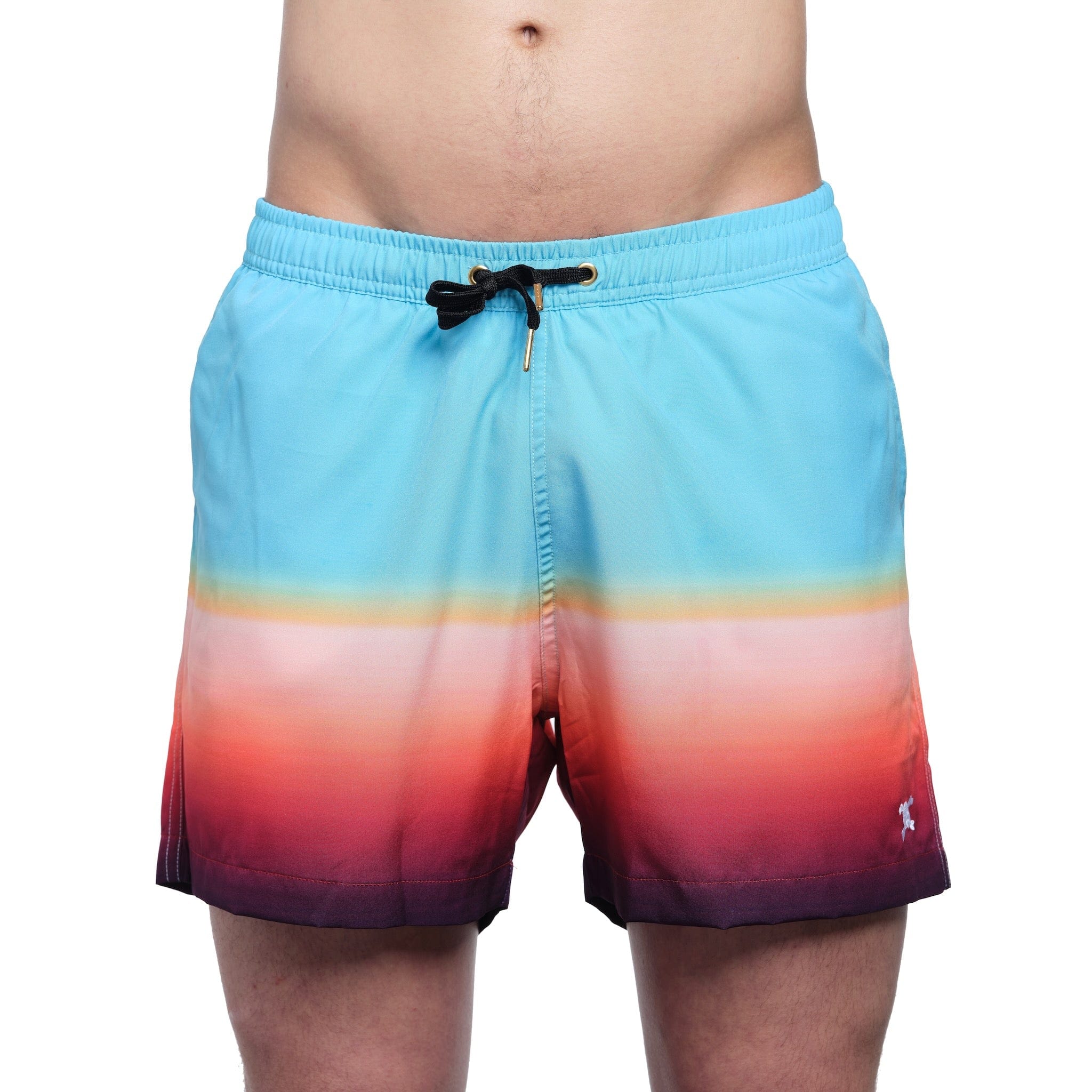 Ombre Swim Shorts for Men - Quick Dry Beach Shorts with Pockets, Stylish Gradient Color Swimwear for Swimming, Surfing & Vacation - Perfect for Pool, Beach & Summer Outings