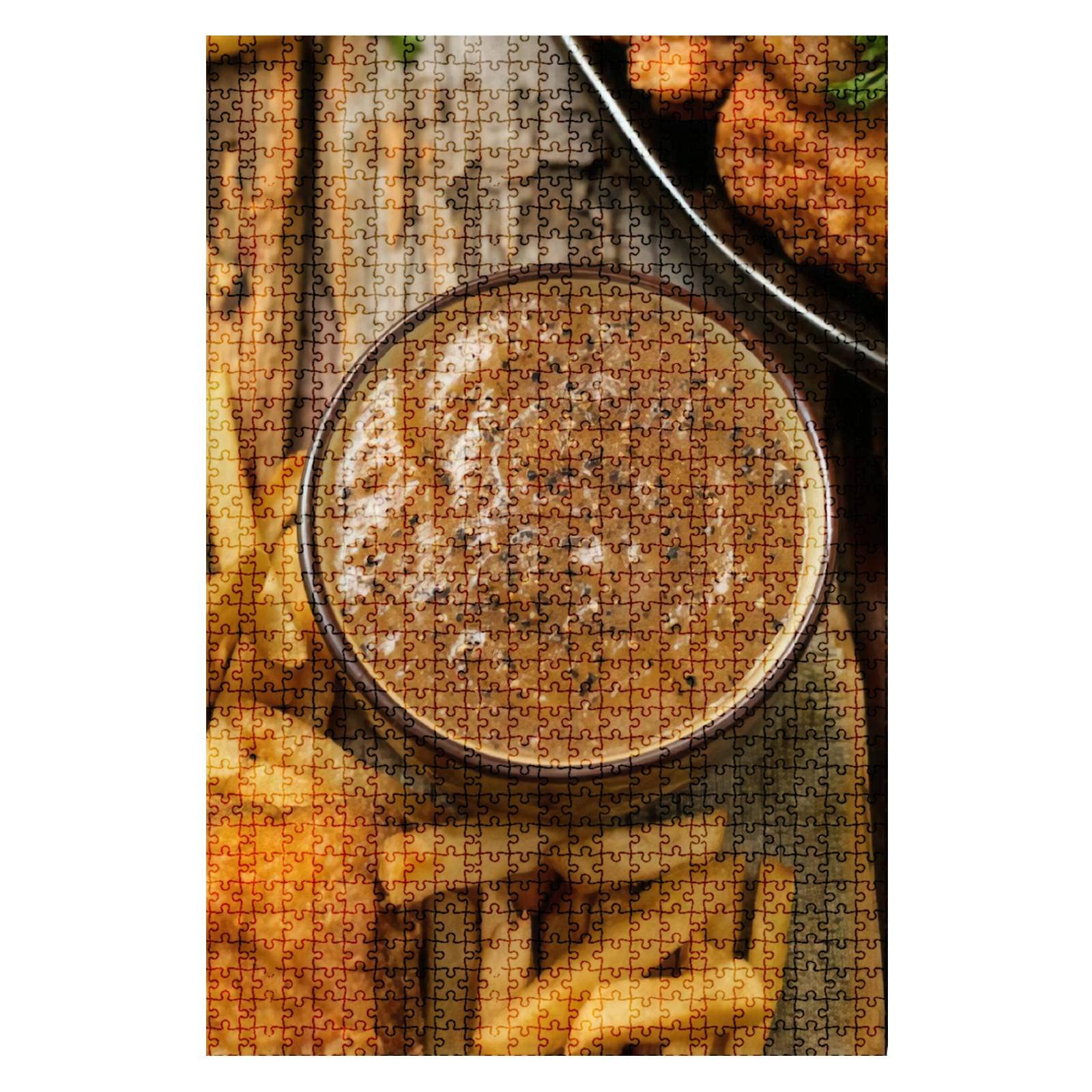 1000-Piece Wooden Jigsaw Puzzle - Fried Chicken & Fries for Kids & Adults | DIY Educational Game & Home Decor Gift