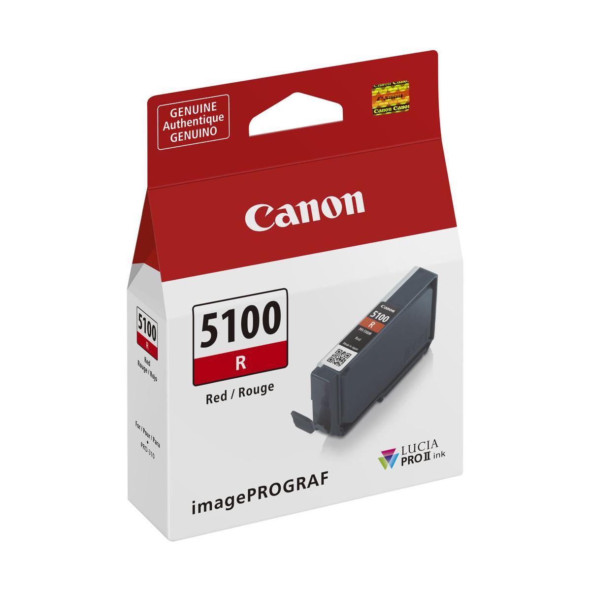 Canon PFI 5100 LUCIA PRO II Red Ink Cartridge (PRO 310) - High-Quality Printer Ink for Canon PRO-1000, PRO-4100 | Perfect for Photo Printing, Fine Art Reproduction & Professional Graphics