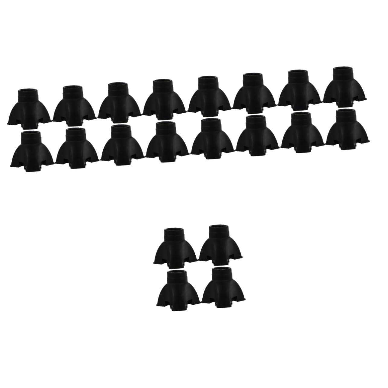 LALAFINA 20 Pcs Crutch Pads Replacement Tips - Non-Slip Walking Cane & Trekking Pole Covers for Hiking, Camping, and Outdoor Activities - Durable Crutch End Mats for Comfort and Safety