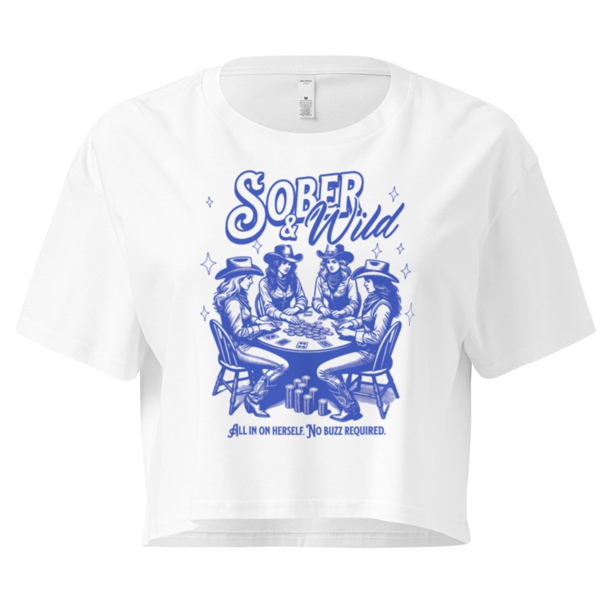 Sober & Wild Western Style Crop Top for Women - Boho Chic Vintage Cowgirl Shirt - Perfect for Music Festivals, Rodeos, and Summer Outfits