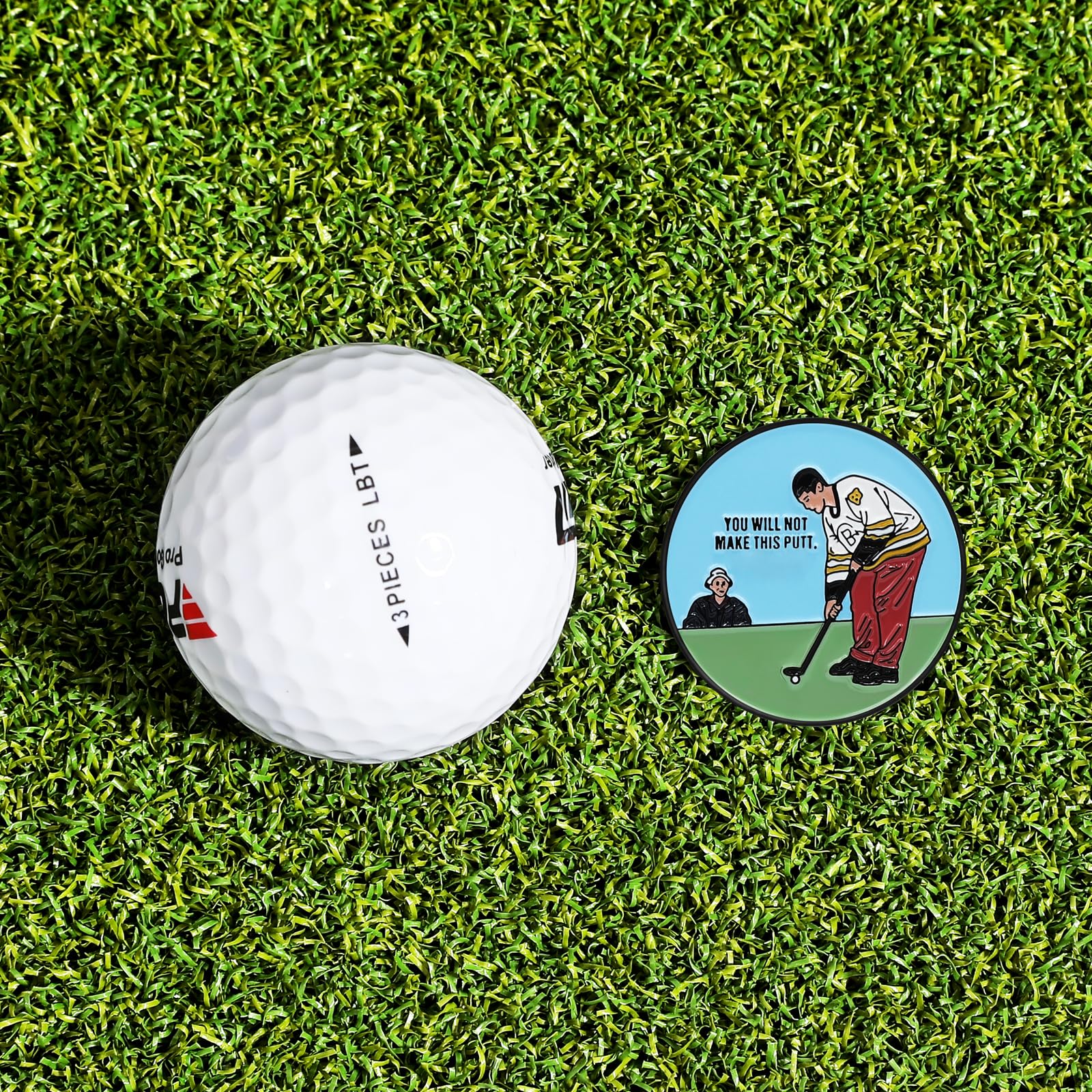 Enamel Golf Ball Marker with Magnetic Hat Clip - Funny & Unique Golf Accessories - Perfect Gift for Golf Lovers - Ideal for Course Play & Tournament Use