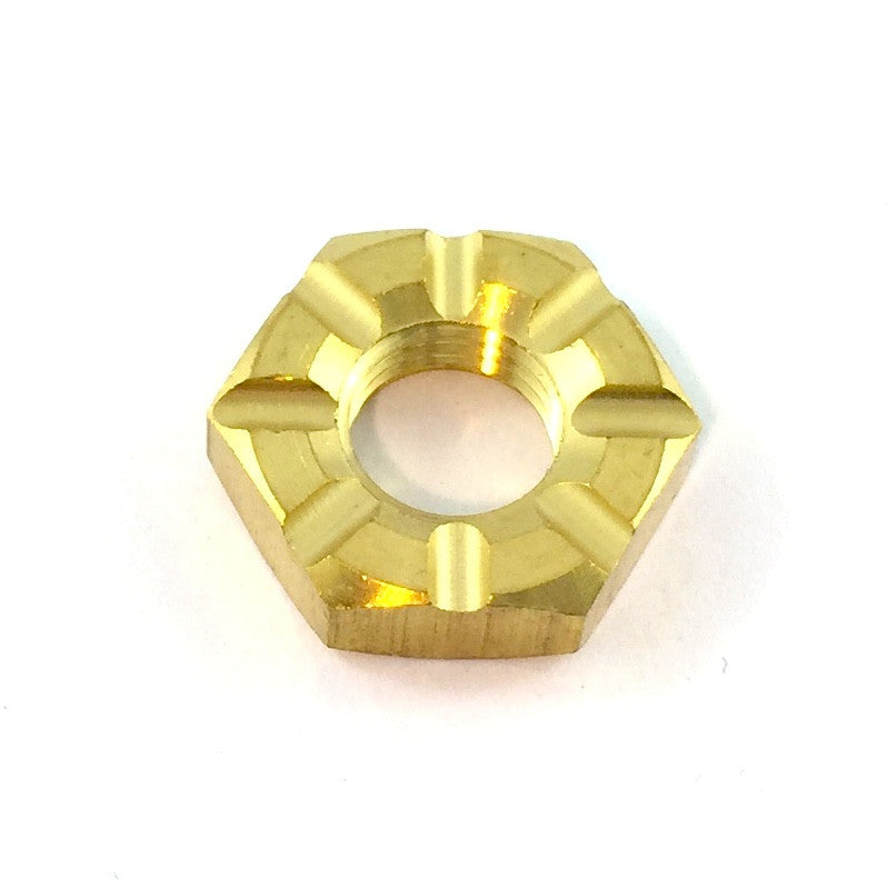 Pilot Brass Kingpin Nut - High-Quality Replacement Nut for RC Cars, Trucks, and Model Vehicles - Durable & Precision Fit for Smooth Steering Performance