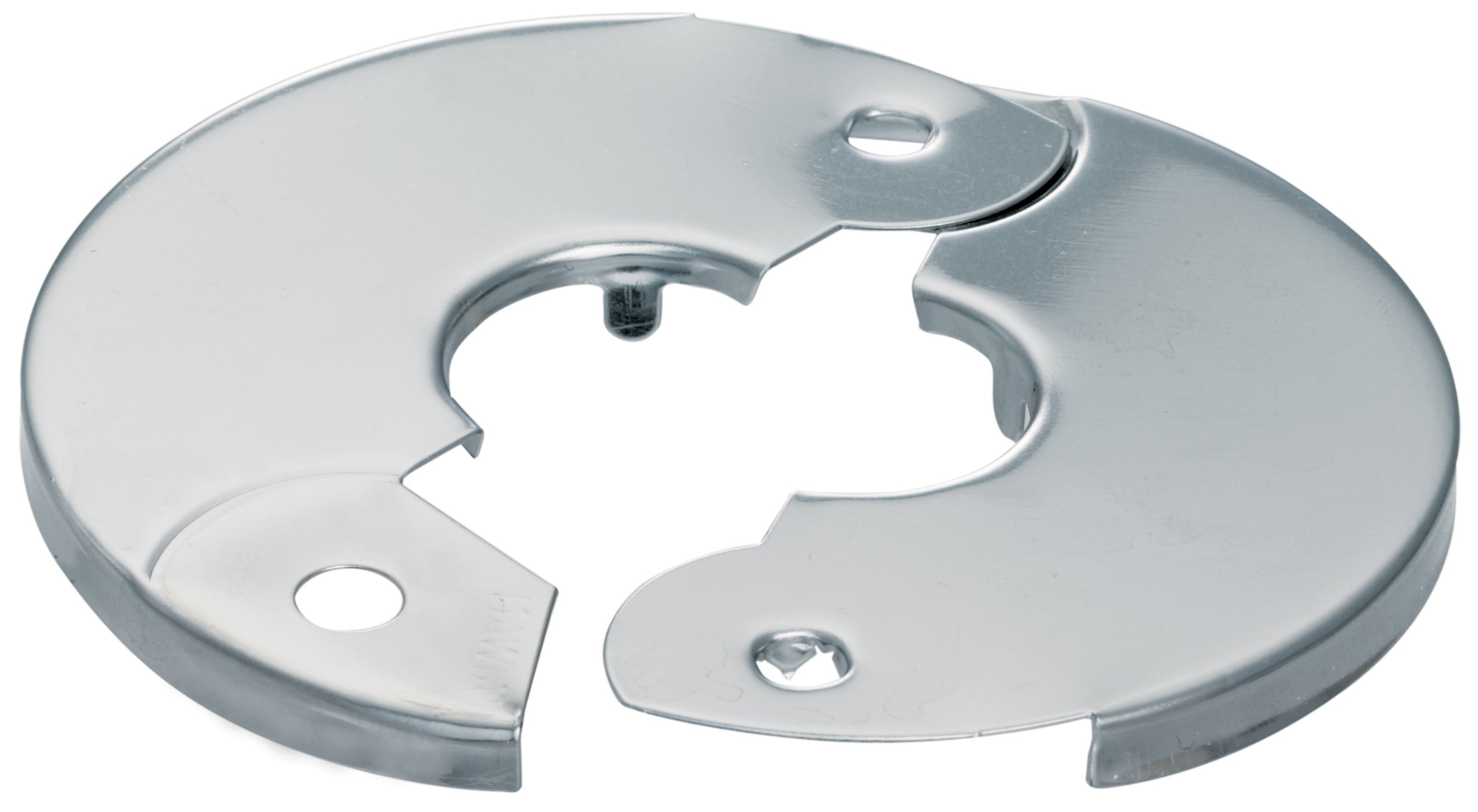 KEENEY K25701 Chrome Hinged Floor and Ceiling Plates - Heavy Duty Metal Cover for HVAC, Plumbing & Electrical Access - Perfect for Basement, Garage & Commercial Buildings