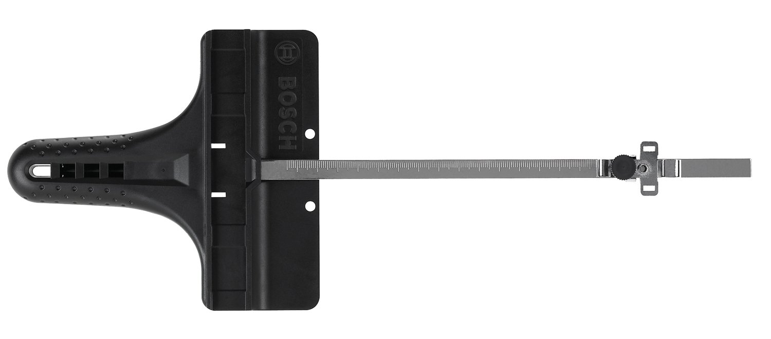 Bosch JA1010 Jigsaw Guide - Precision Circular & Parallel Cutting Tool for Woodworking (Black) - Perfect for DIY Projects, Carpentry, and Home Renovations