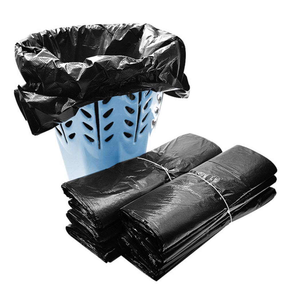PRETYZOOM Heavy Duty Garbage Bags 100 Pack - 13 Gallon Black Trash Bags for Kitchen, Bathroom, Car & Office Waste Disposal | Leakproof & Tear-Resistant | Perfect for Household, Sanitary Napkins & Daily Trash
