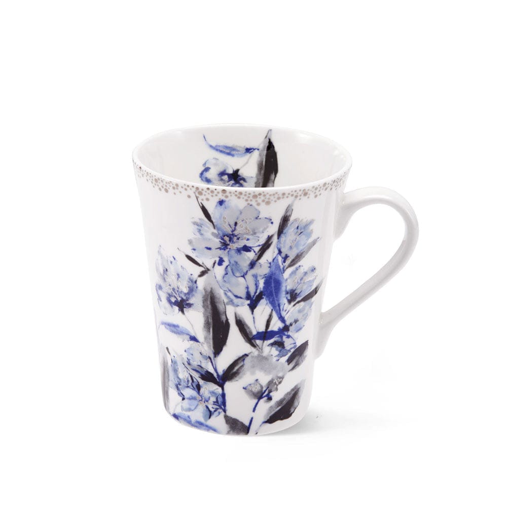 Kaia Platinum Set of 4 Elegant Coffee Mugs - Perfect for Home, Office & Gifts - Durable Ceramic Cups for Tea, Hot Chocolate & Cappuccino