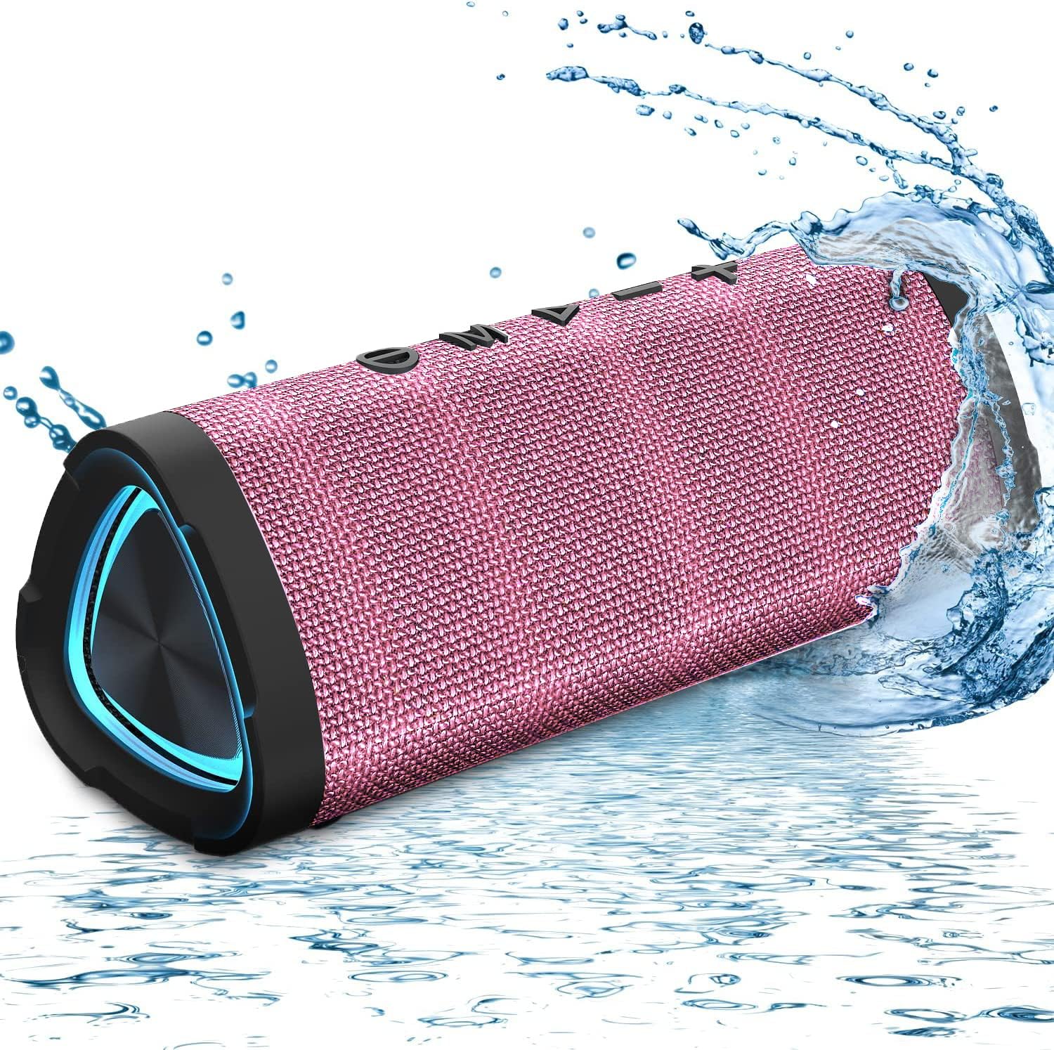 Vanzon V40 Bluetooth Speaker - 24W Loud Stereo Sound, Wireless Portable Speaker with TWS, IPX7 Waterproof & 24H Playtime | Perfect for Travel, Home, Outdoor, Beach, Pool Parties & Camping (Pink)