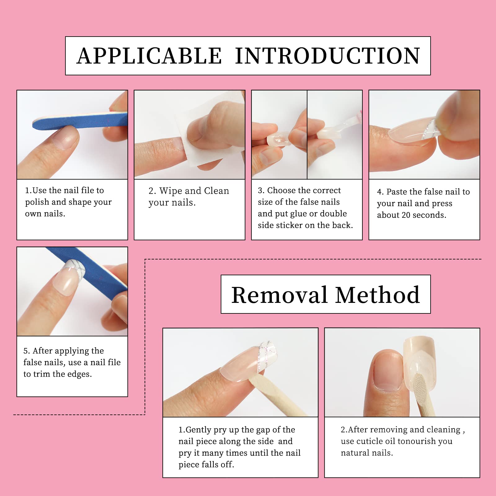 Natural Nude Green Edge French Press-On Nail Tips - Short Squoval False Nails for Salon & DIY Manicure | Reusable Artificial Nails for Daily Wear, Office & Home | Perfect for Work, Parties & Special Occasions