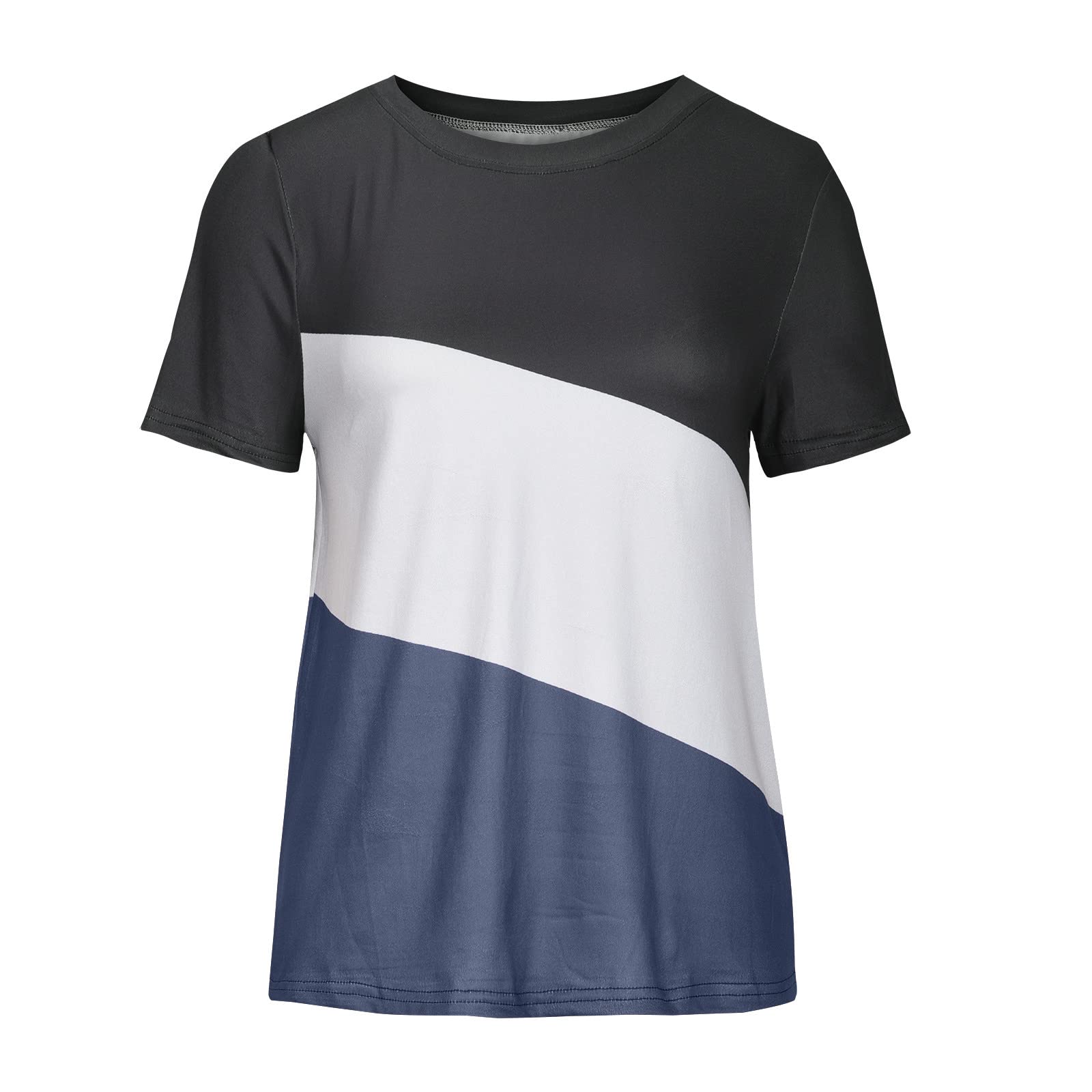 Trendy Women's Summer Tops - Short Sleeve Crew Neck Tees for Casual Wear