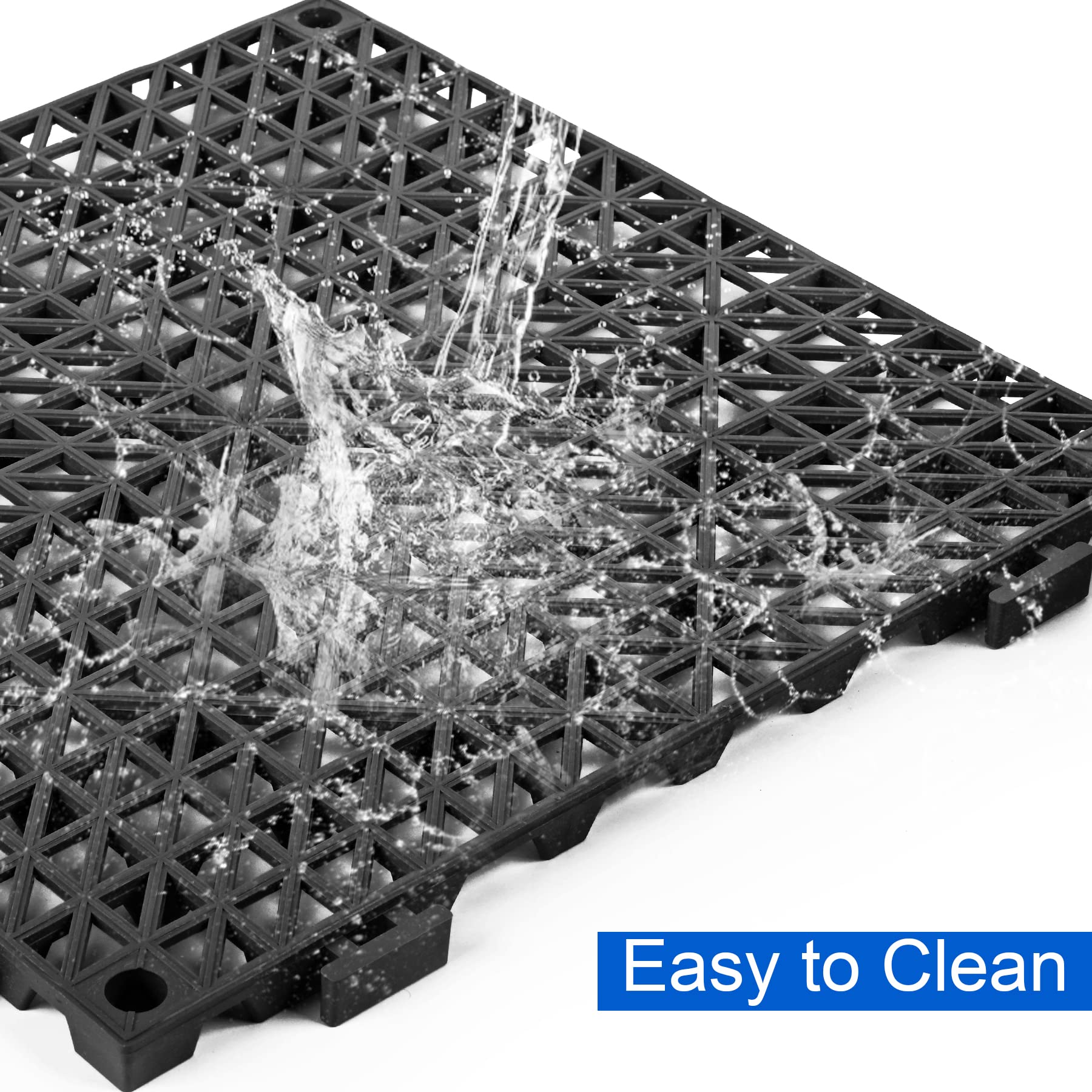 MYFAMIREA 12 Pack Modular Interlocking Cushion Floor Tiles - 11.8